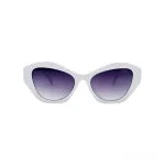 عینک آفتابی پرادا مدل چند ضلعی سفید